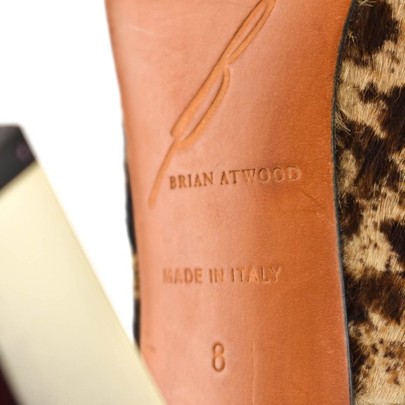 BRIAN ATWOOD: Multicolor, Leopard Print Calf Heels - Picture 10 of 10